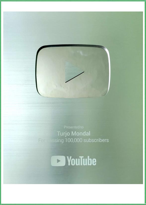 Youtube Play button Turjo Mondol