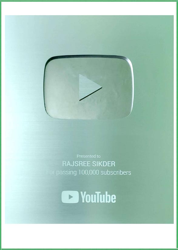 YouTube Play Button Rajsree Sikder